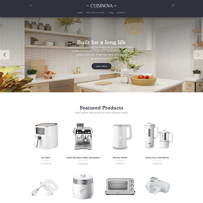 Cuisinova Web Design