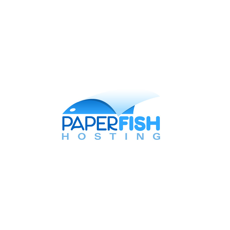 PaperFish Hosting Logo Design