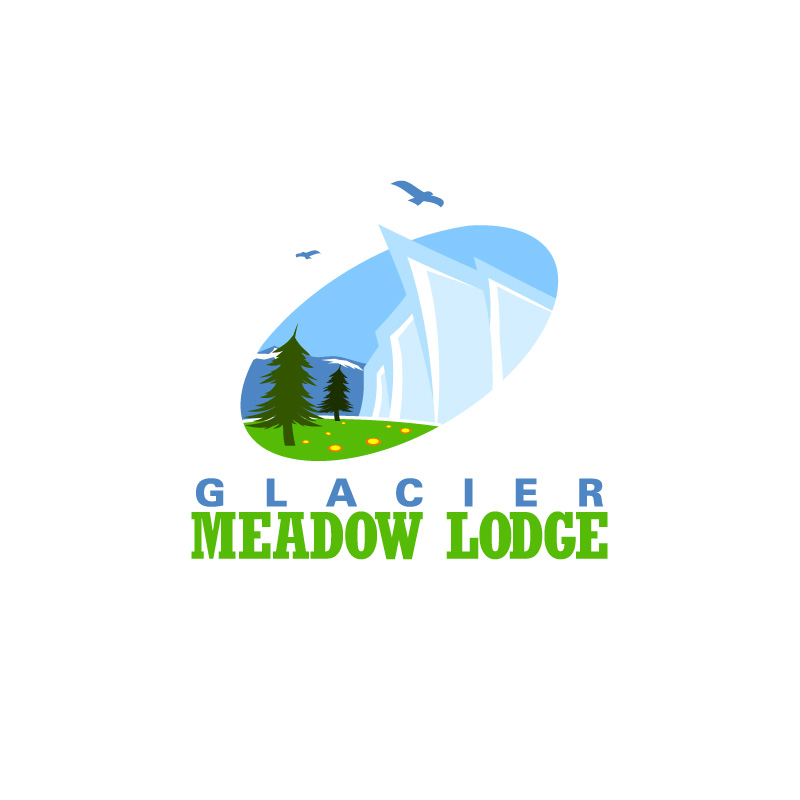 Glacier Meadow Lodge Logo Design